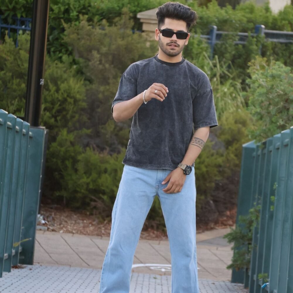 Charcoal Black Oversized T-Shirt - Image 5