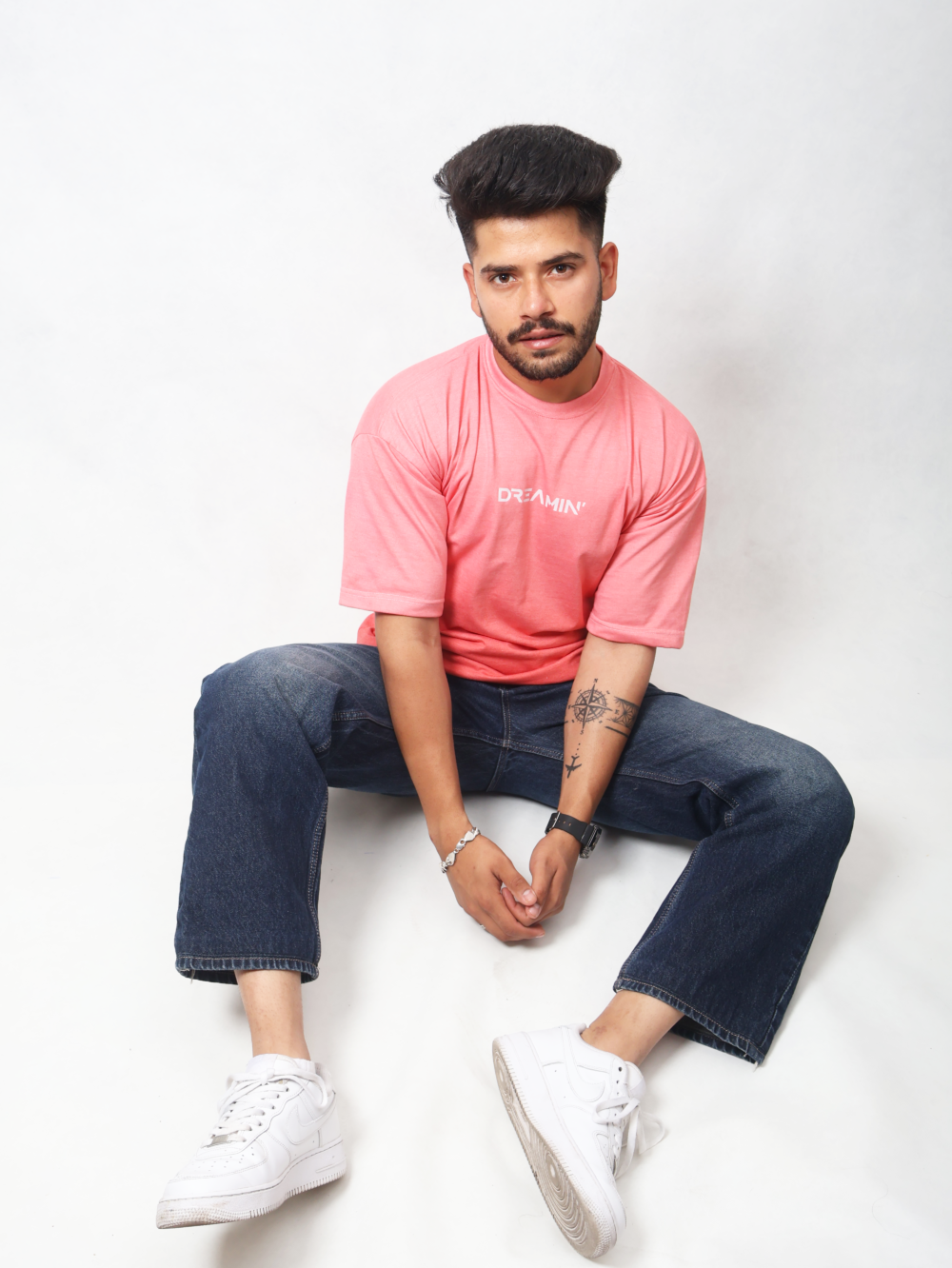 Double Dye Pink Oversized T-Shirt